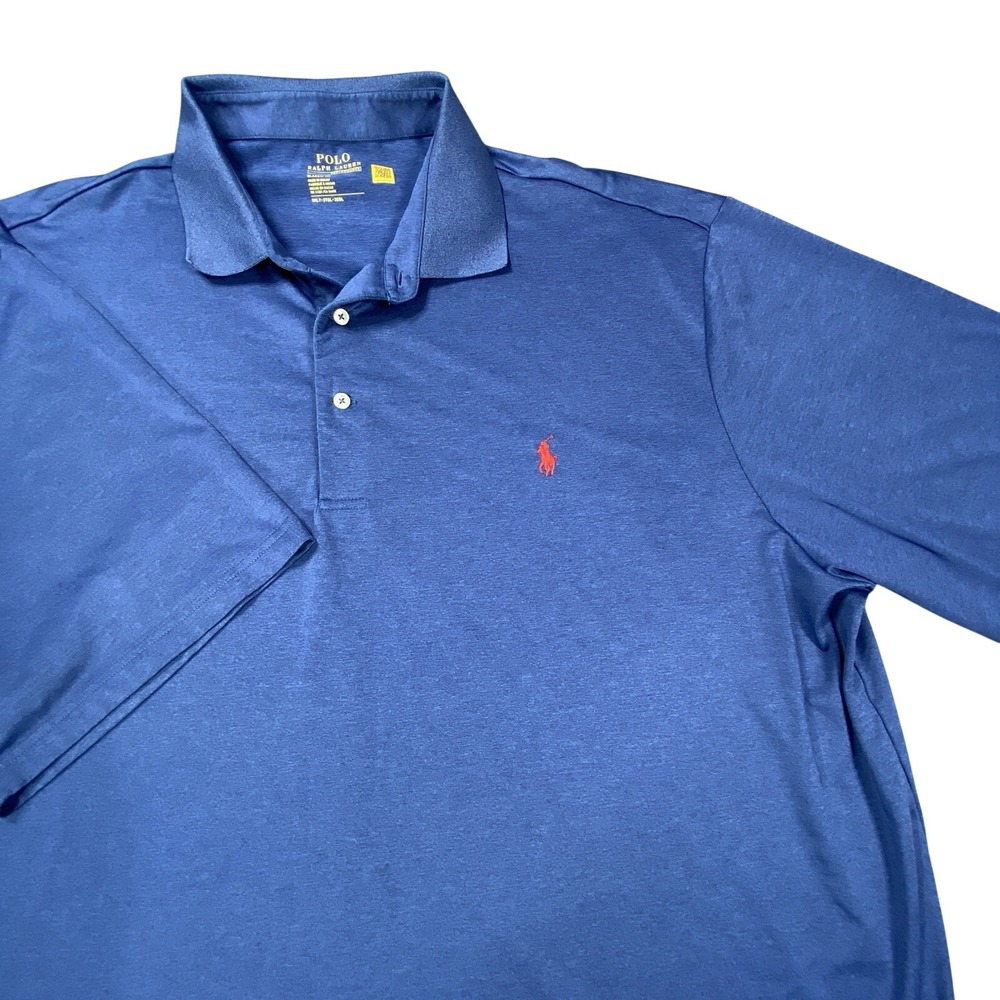 Polo Ralph Lauren Shirt Performance Polo Men 3XLT Blue Golf Wicking Big Tall Top